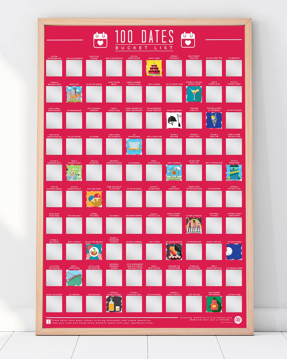 100 Date Night Scratch Off Poster Bucket List - Image 3