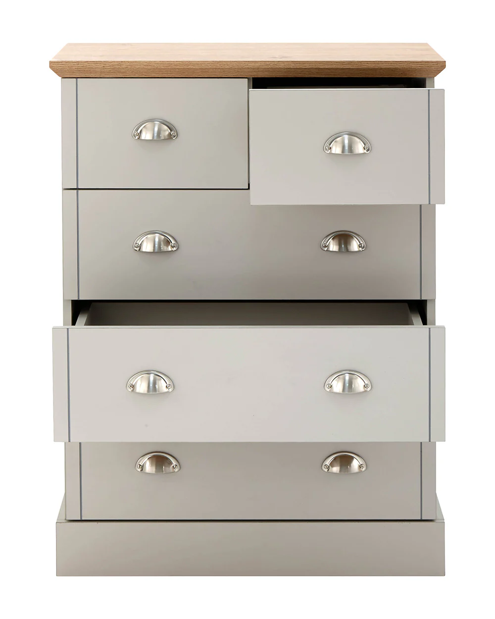 Kendal 2 + 3 Chest Of Drawers Grey With Oak Effect - Image 10