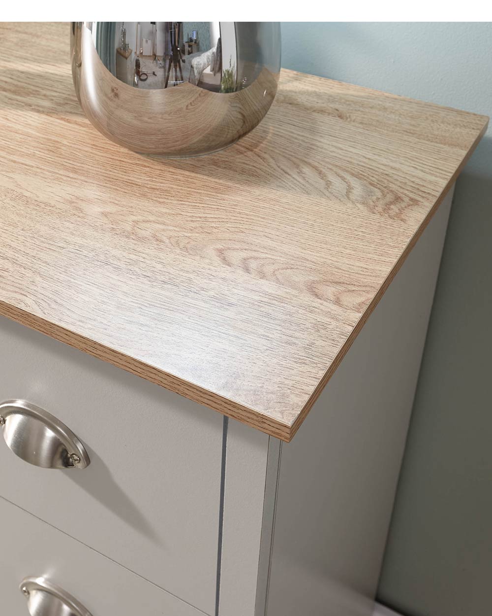 Kendal 2 + 3 Chest Of Drawers Grey With Oak Effect - Image 6
