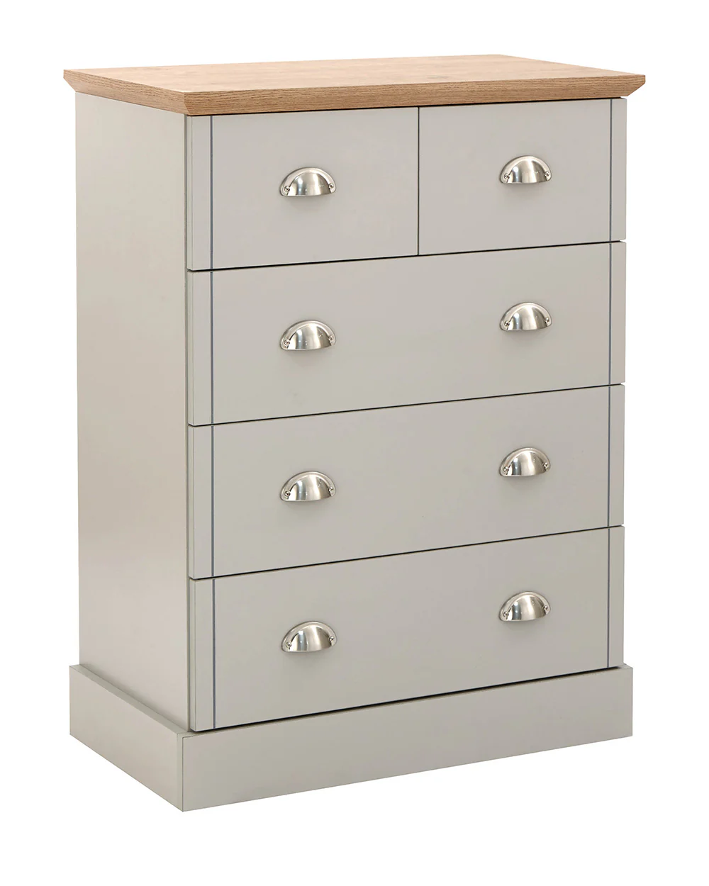 Kendal 2 + 3 Chest Of Drawers Grey With Oak Effect - Image 9