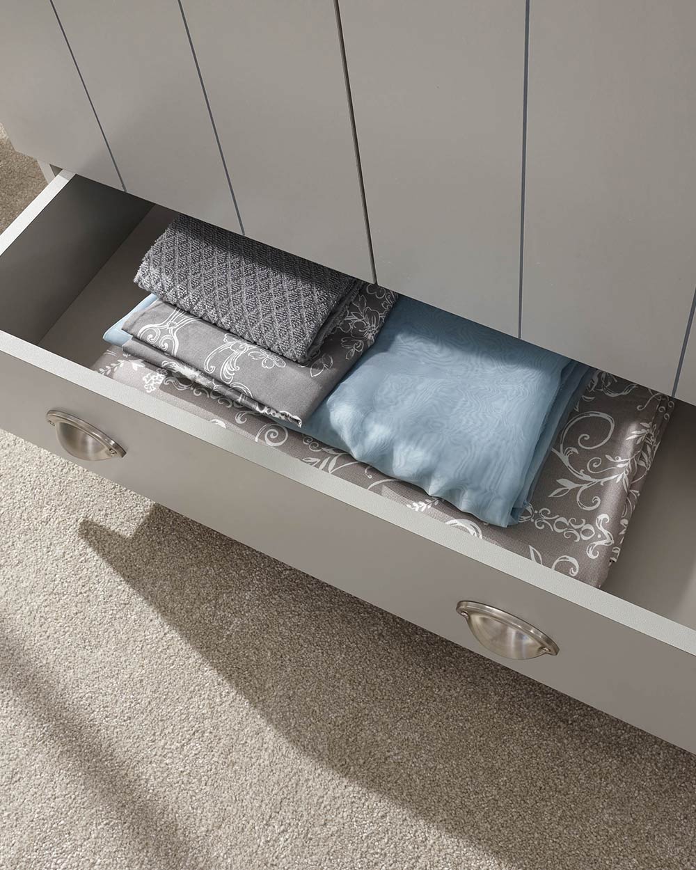 Kendal 2 Door Wardrobe with 1 Drawer Grey - Image 10