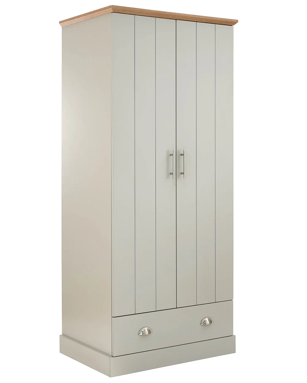 Kendal 2 Door Wardrobe with 1 Drawer Grey - Image 6