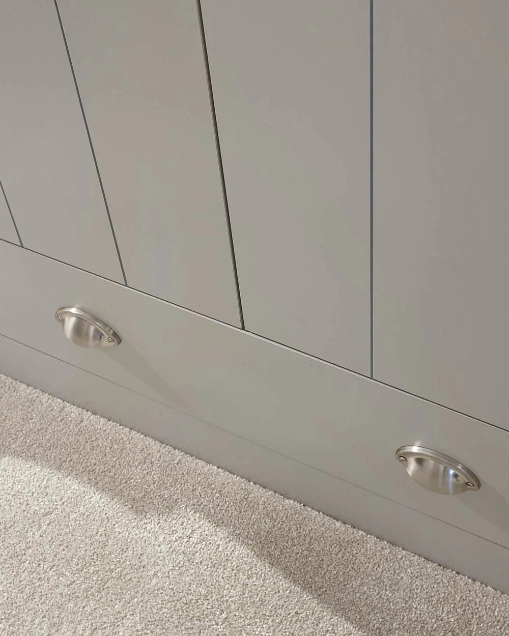 Kendal 2 Door Wardrobe with 1 Drawer Grey - Image 9