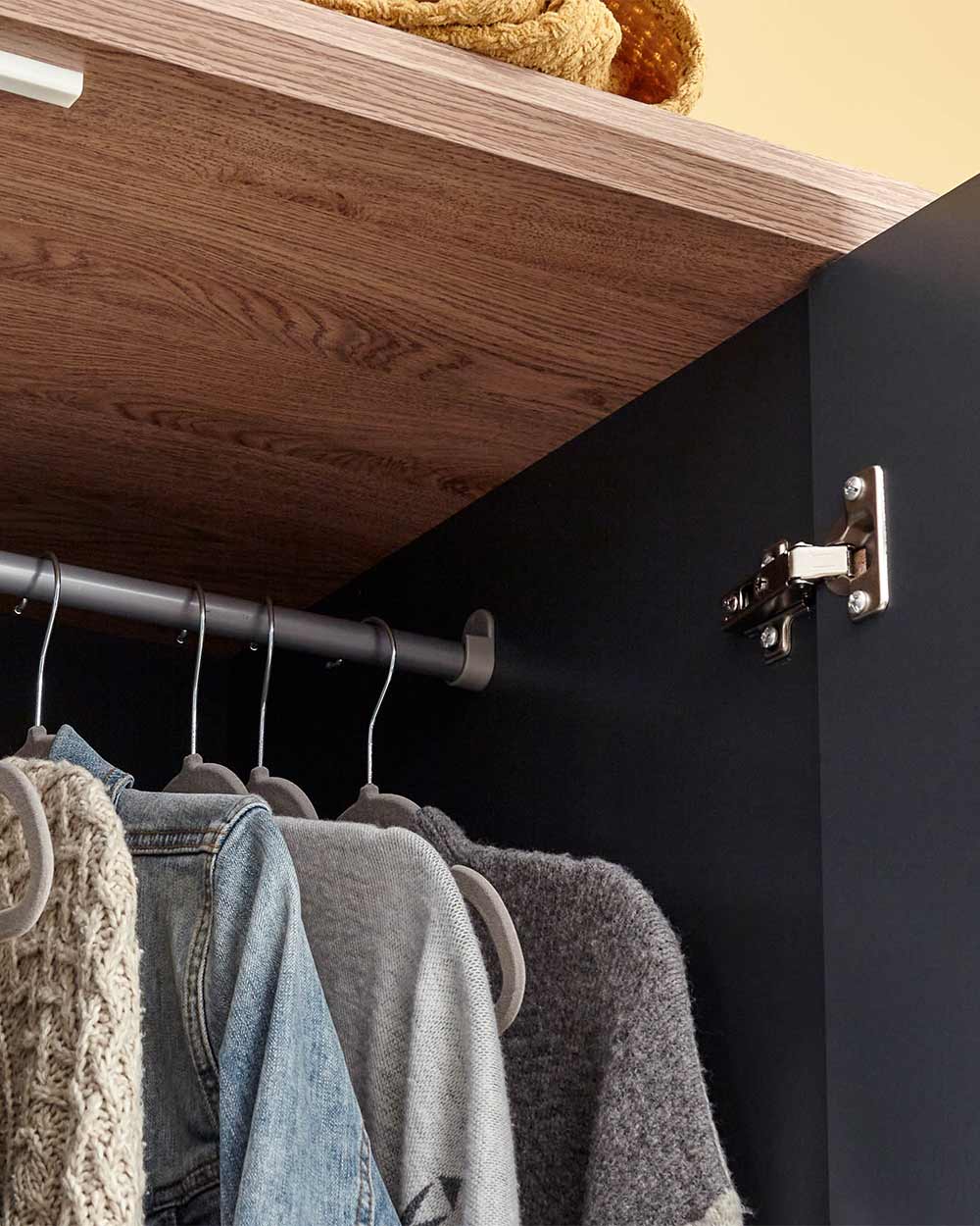Kendal 2 Door Wardrobe with 1 Drawer Slate Blue - Image 6