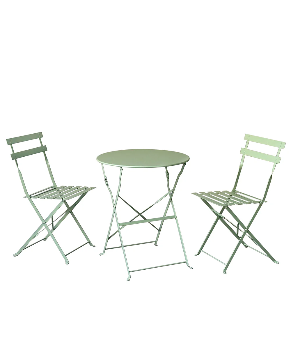 2 Seater Metal Bistro Set Folding Green