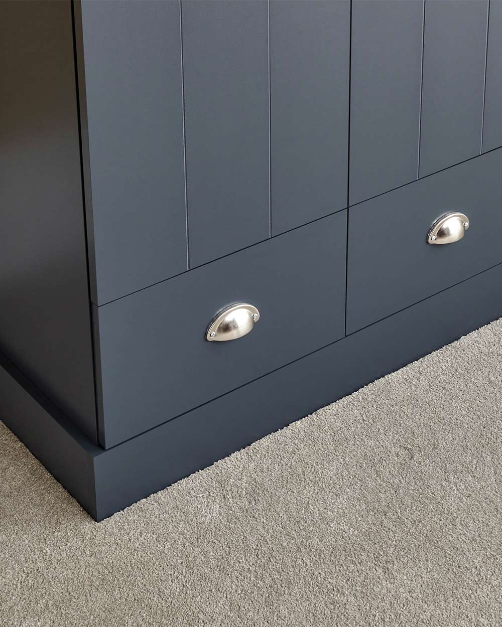 Kendal 3 Door Wardrobe With 3 Drawers, Slate Blue - Image 9