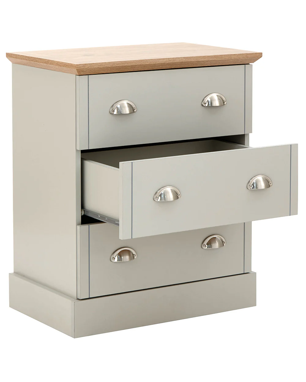 Kendal 3 Drawer Chest Of Drawers, Grey - Image 10