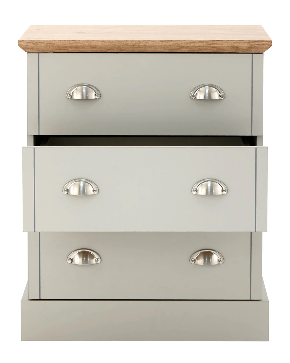 Kendal 3 Drawer Chest Of Drawers, Grey - Image 8