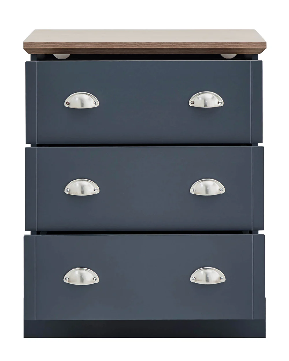 Kendal 3 Drawer Chest Of Drawers, Slate Blue - Image 3