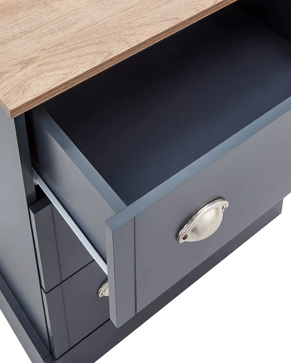 Kendal 3 Drawer Chest Of Drawers, Slate Blue - Image 5