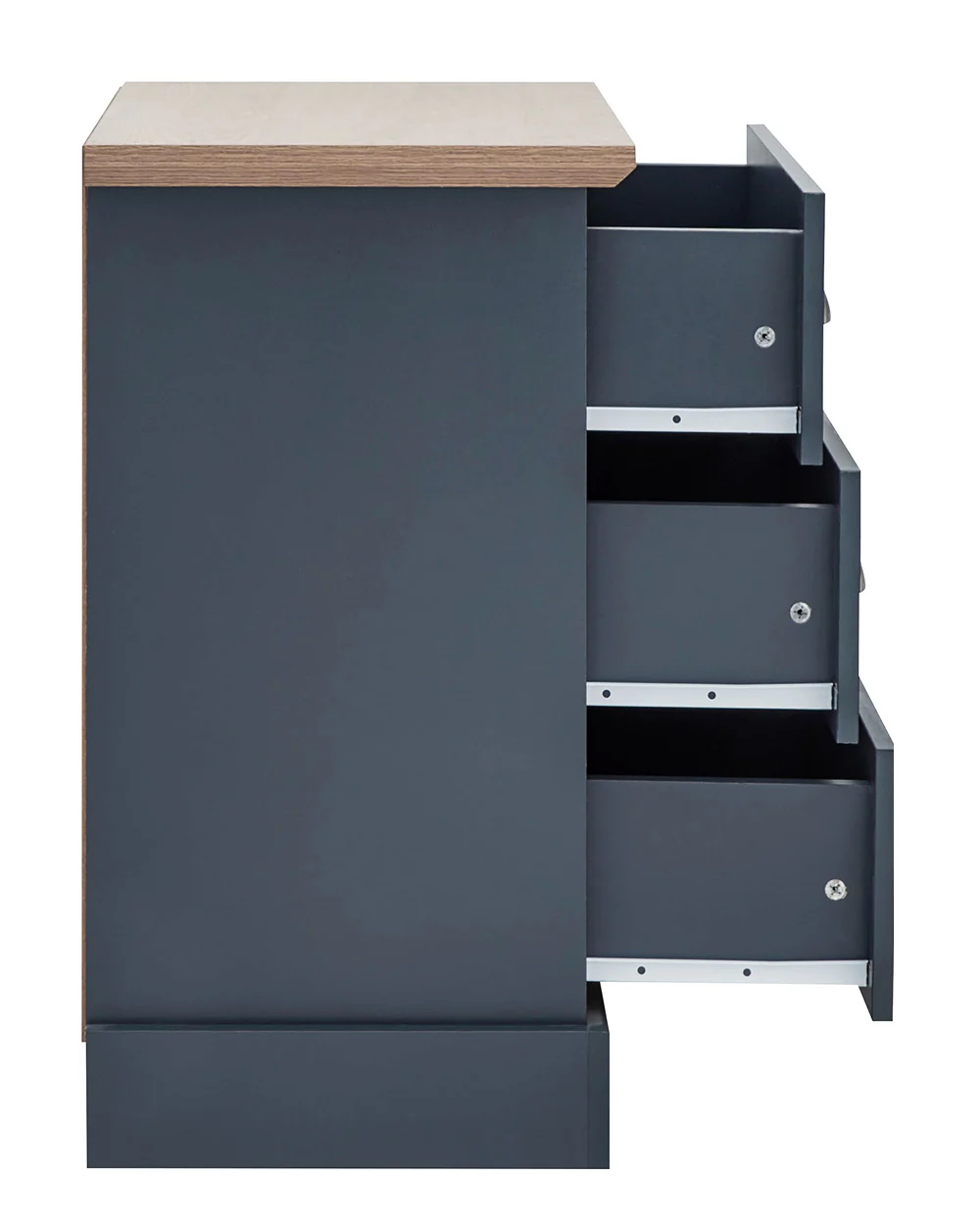 Kendal 3 Drawer Chest Of Drawers, Slate Blue - Image 8