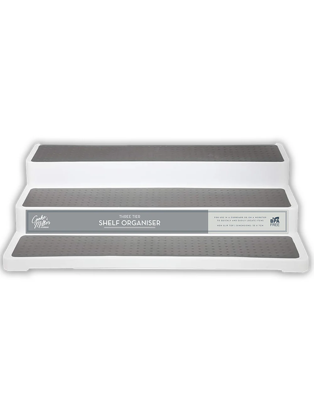 3 Tier Shelf Organiser Tidy Home Storage