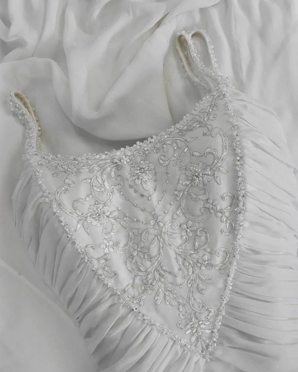 Amanda Wyatt Ivory Beaded Strap Wedding Dress Size 14 - Image 3