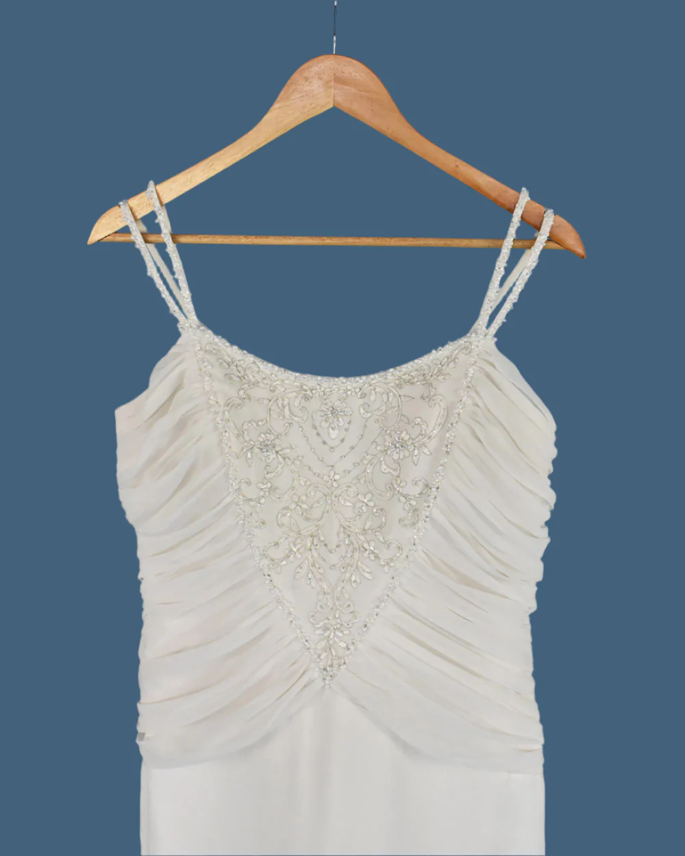 Amanda Wyatt Ivory Beaded Strap Wedding Dress Size 14 - Image 4
