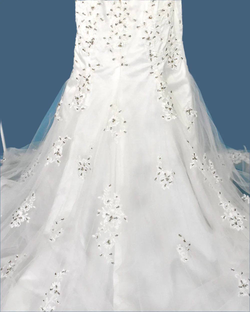 Anna Sorrano Pale Ivory Fishtail Wedding Dress Size 8 - Image 5