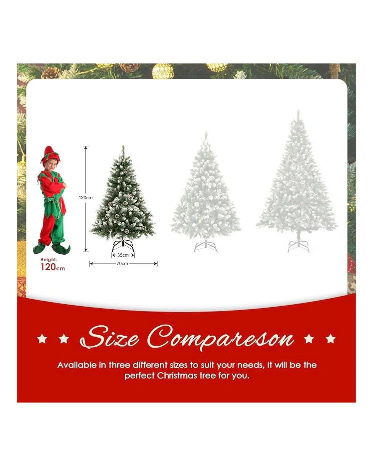Artificial Christmas Tree 4ft Metal Stand Snow Flocked - Image 5