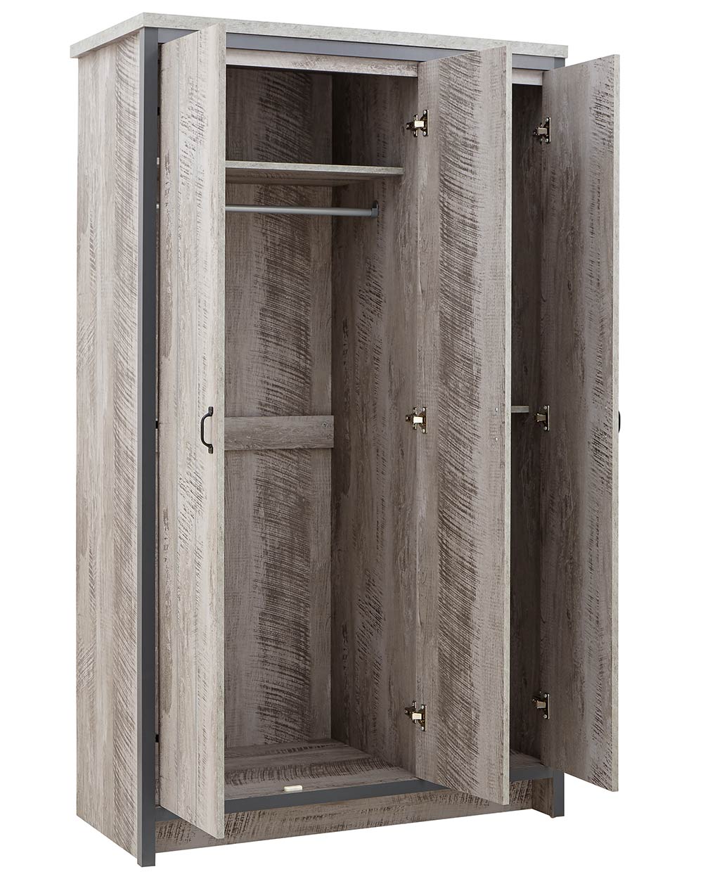 Bedroom Furniture Set 4 Piece Boston Modern Grey - Image 10