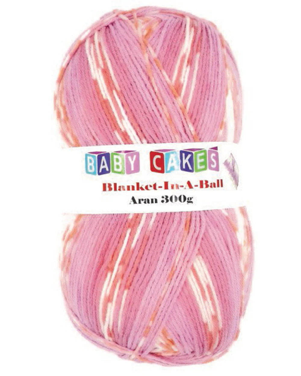 Woolcraft Blanket in a Ball Aran 300g Yarn 01 Candy Pink