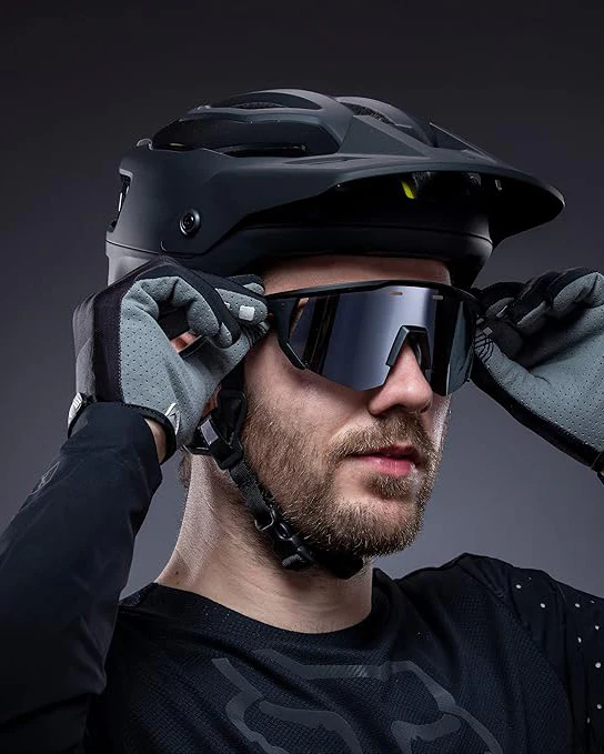 Borgen Cycling Sunglasses with Changeable Lenses Black - Image 2