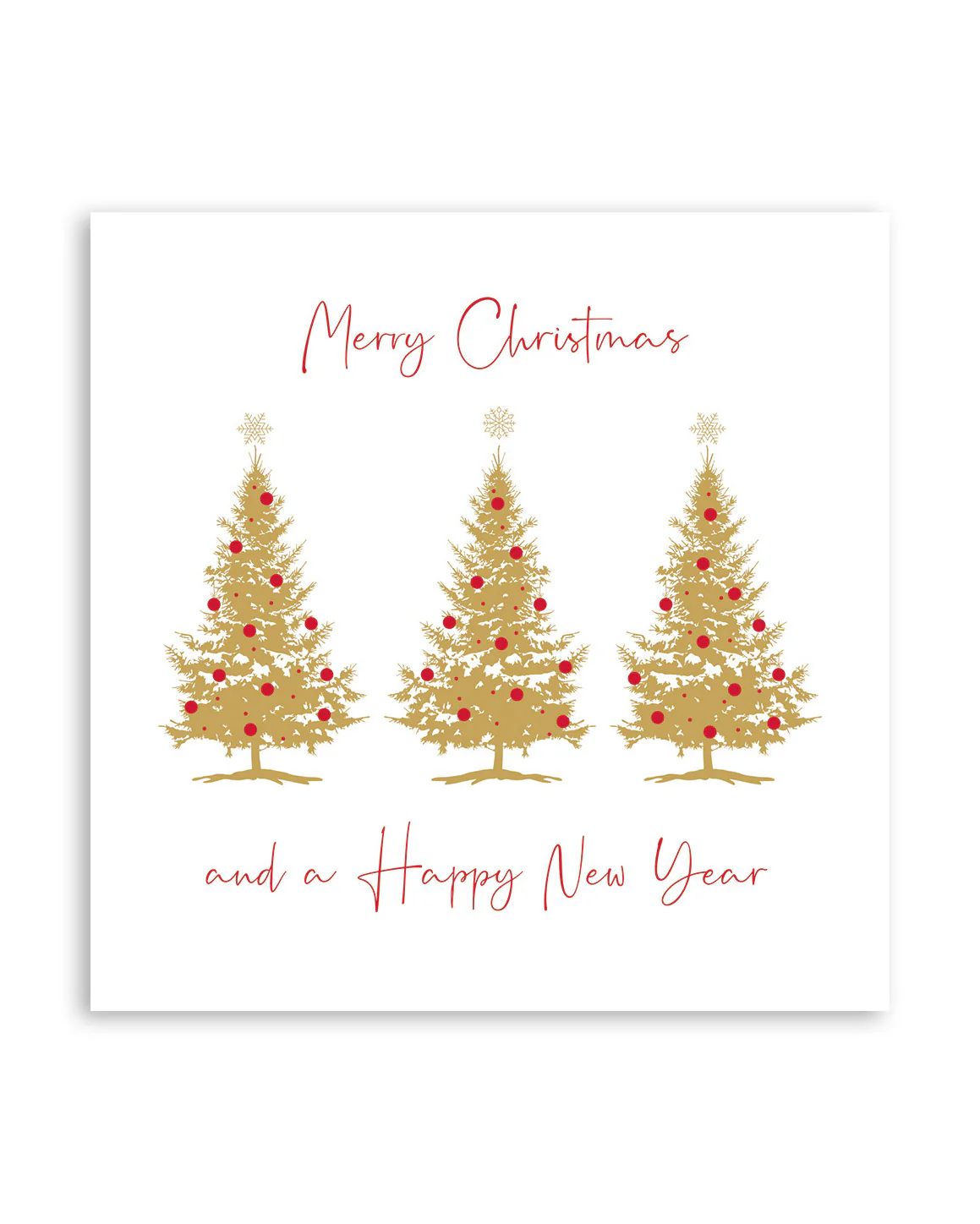Charity Christmas Cards Golden Tree 10 Pack