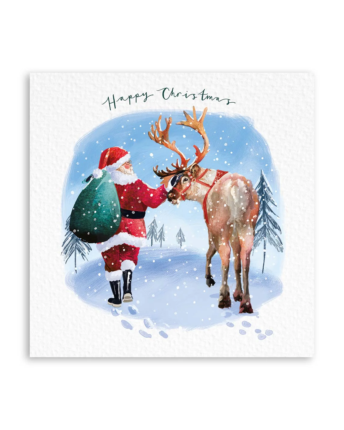 Charity Christmas Cards Santa Reindeer 10 Pack