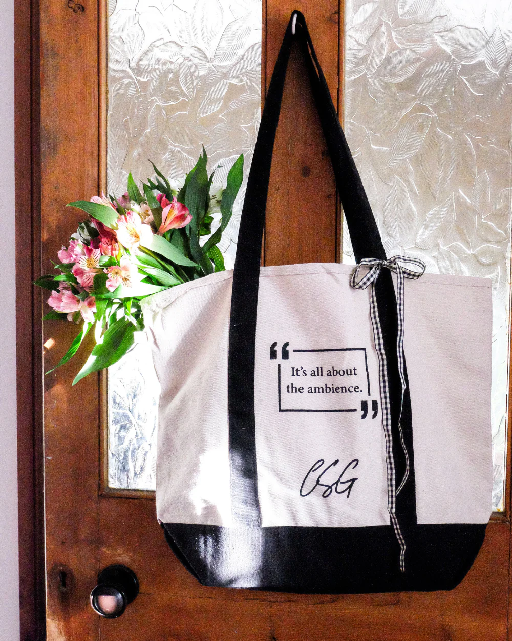 Sue Ryder x Charity Shop Girl Tote Bag Natural Black 100% Cotton - Image 6