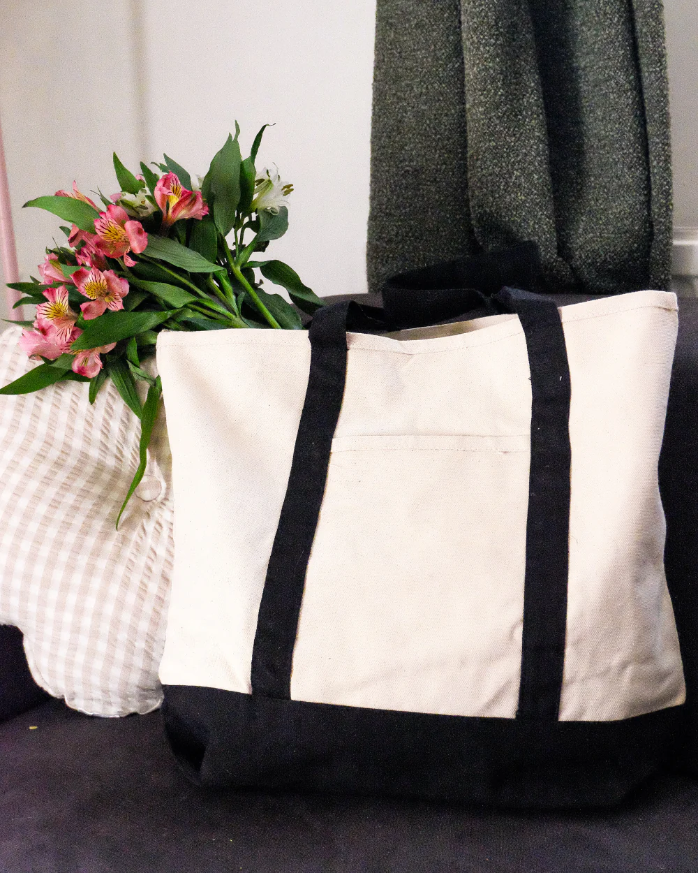 Sue Ryder x Charity Shop Girl Tote Bag Natural Black 100% Cotton - Image 8