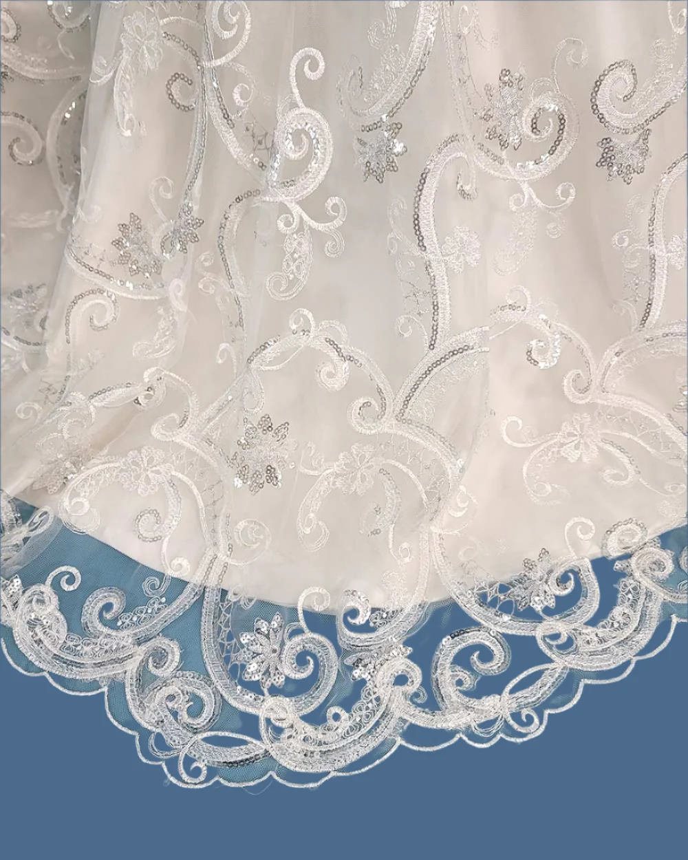 Charlotte Balbier White Fitted Fish Tail Illusion Wedding Dress Size 6 - Image 10