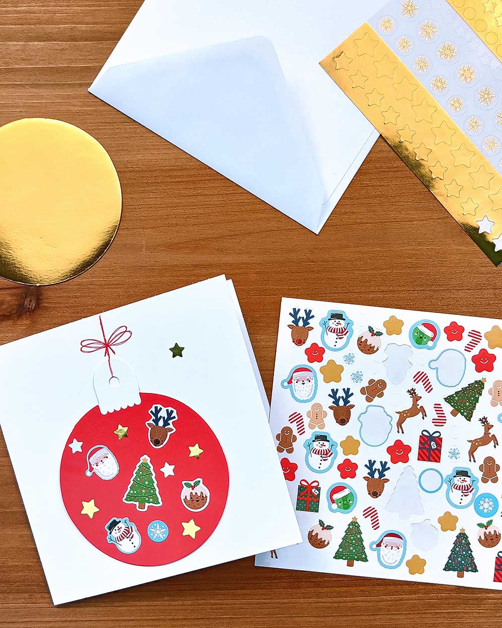 Christmas Card Making Kit Bauble Design - Image 7