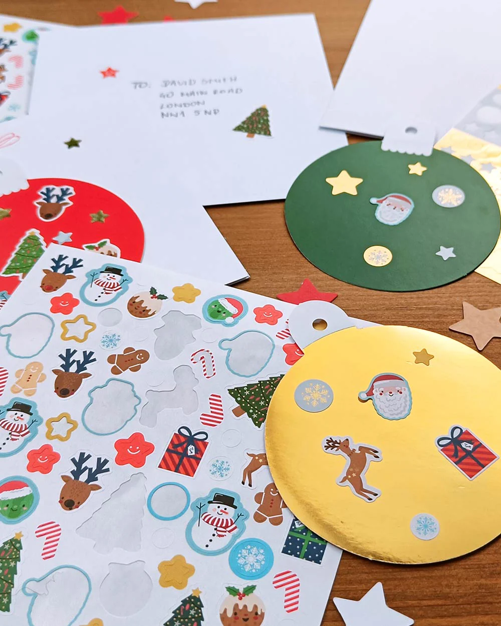 Christmas Card Making Kit Bauble Design - Image 9