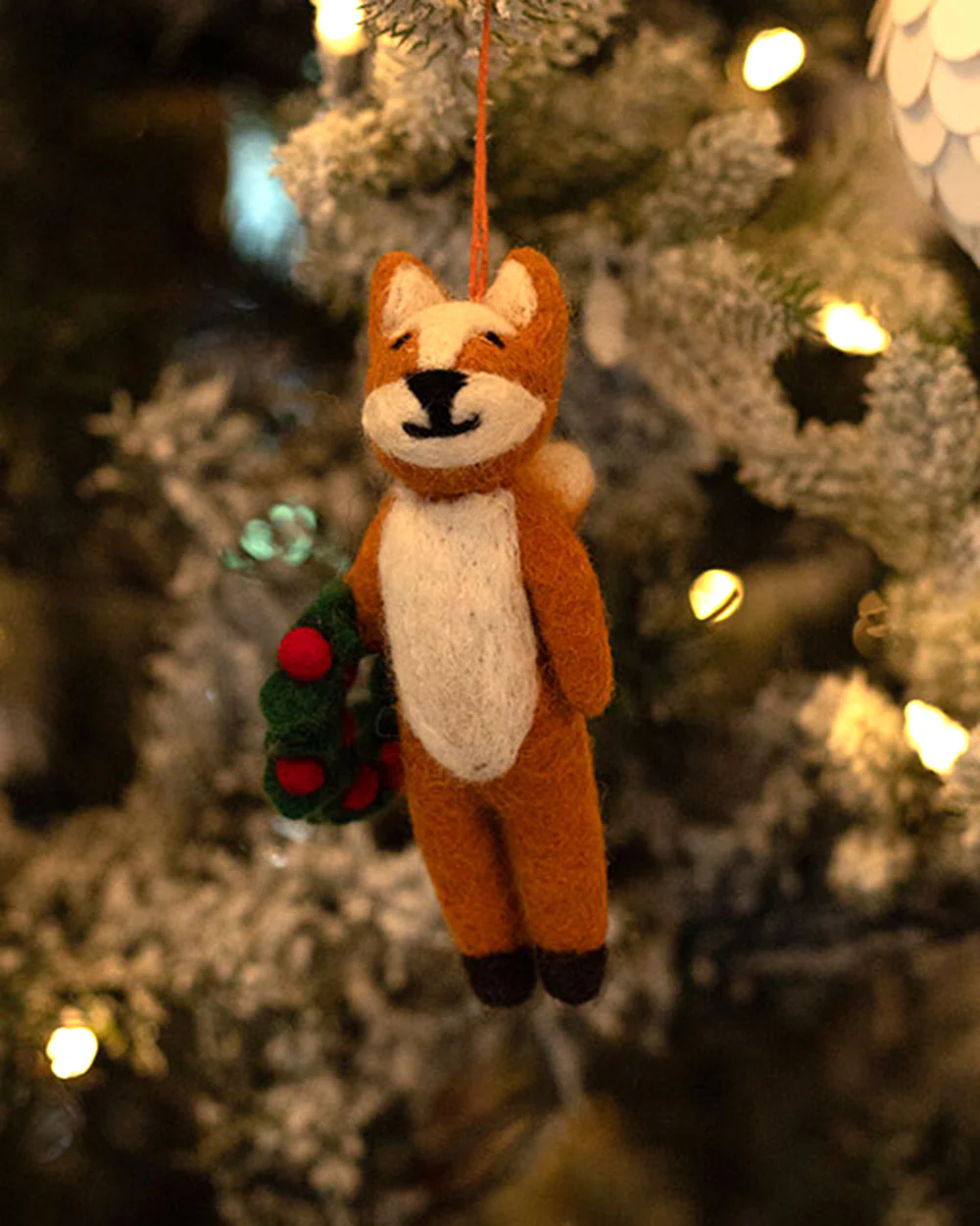 Christmas Tree Decoration Handmade Felt Fox