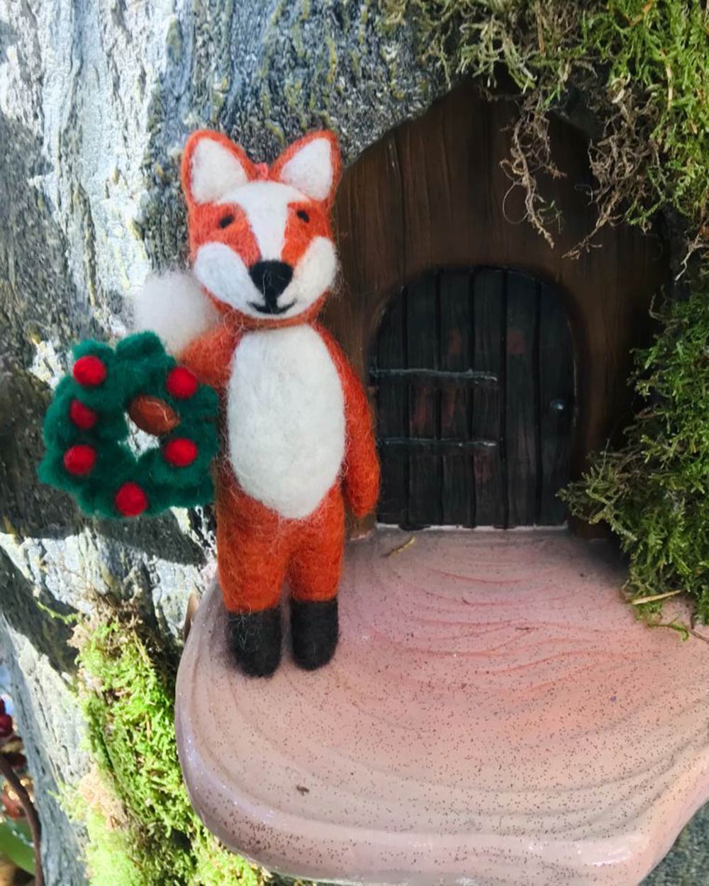 Christmas Tree Decoration Handmade Felt Fox - Image 3