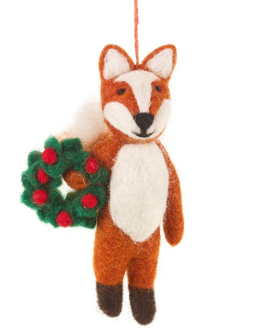 Christmas Tree Decoration Handmade Felt Fox - Image 4