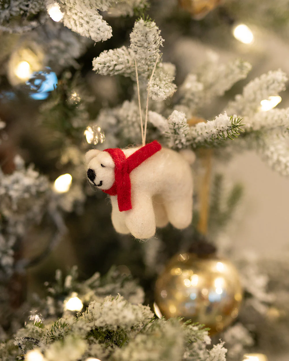Christmas Tree Decoration Handmade Polar Bear