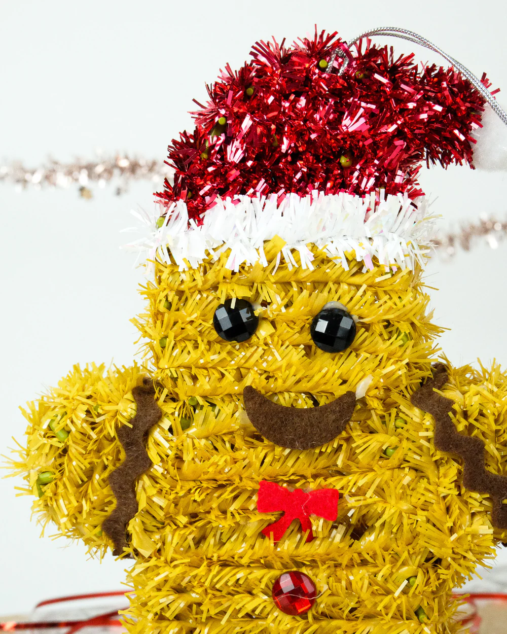 Christmas Trees Decoration Hanging Tinsel Gingerbread Man - Image 2