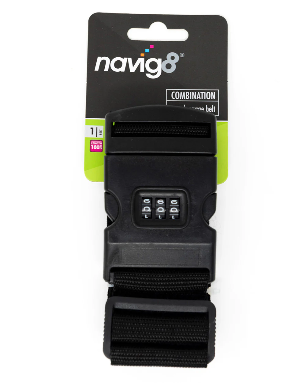 Combination Luggage Belt Lock Black - Image 3