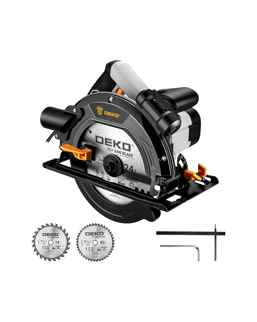 DEKOPRO Circular Saw 1200W 4800RPM 185mm 24T Blade