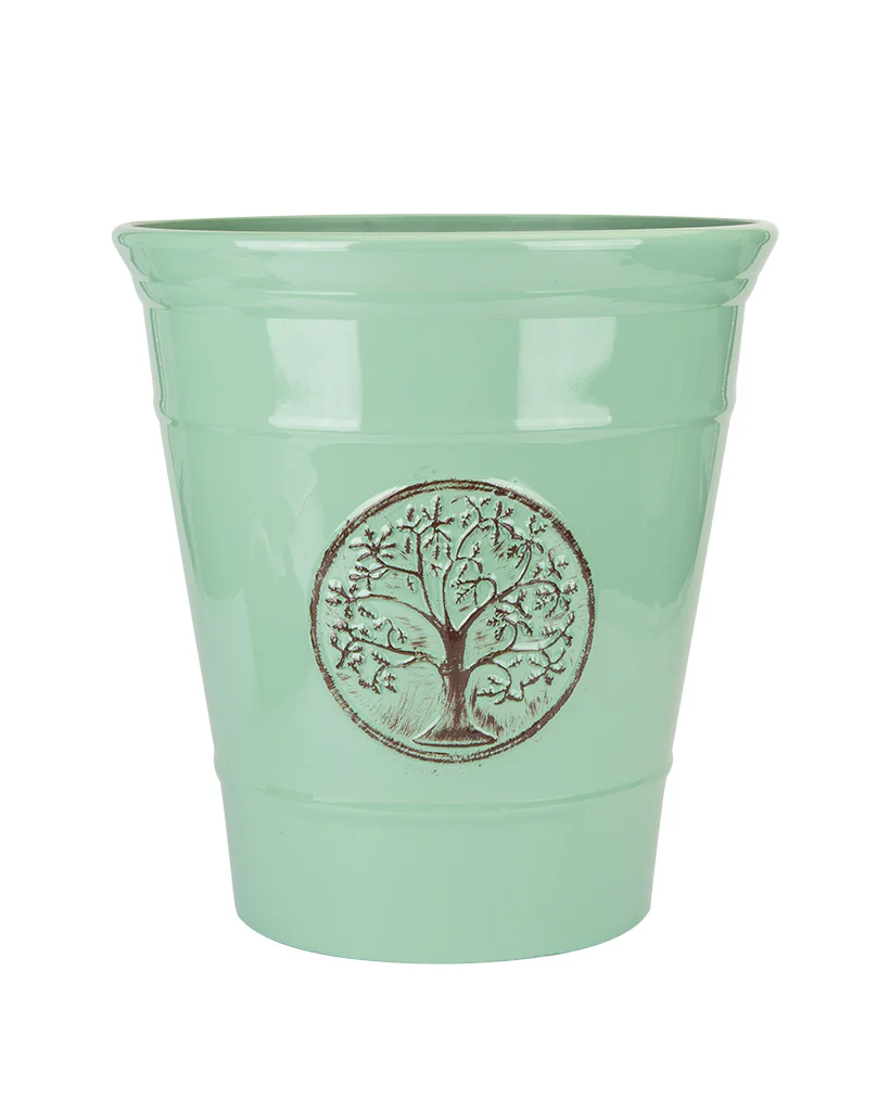 Deluxe Plastic Planter Pale Green 30cm