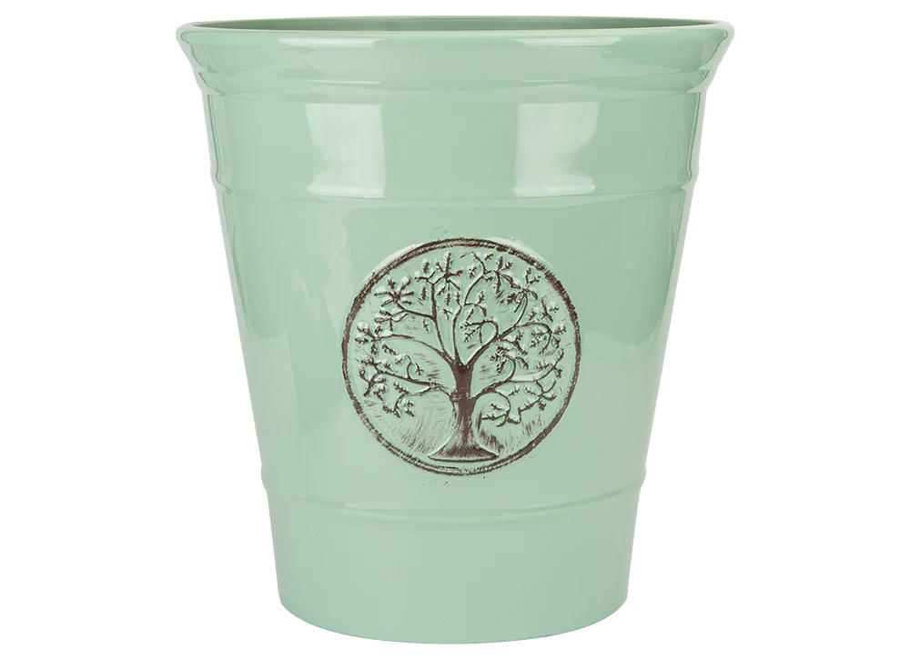 Deluxe Plastic Planter Pale Green 40cm