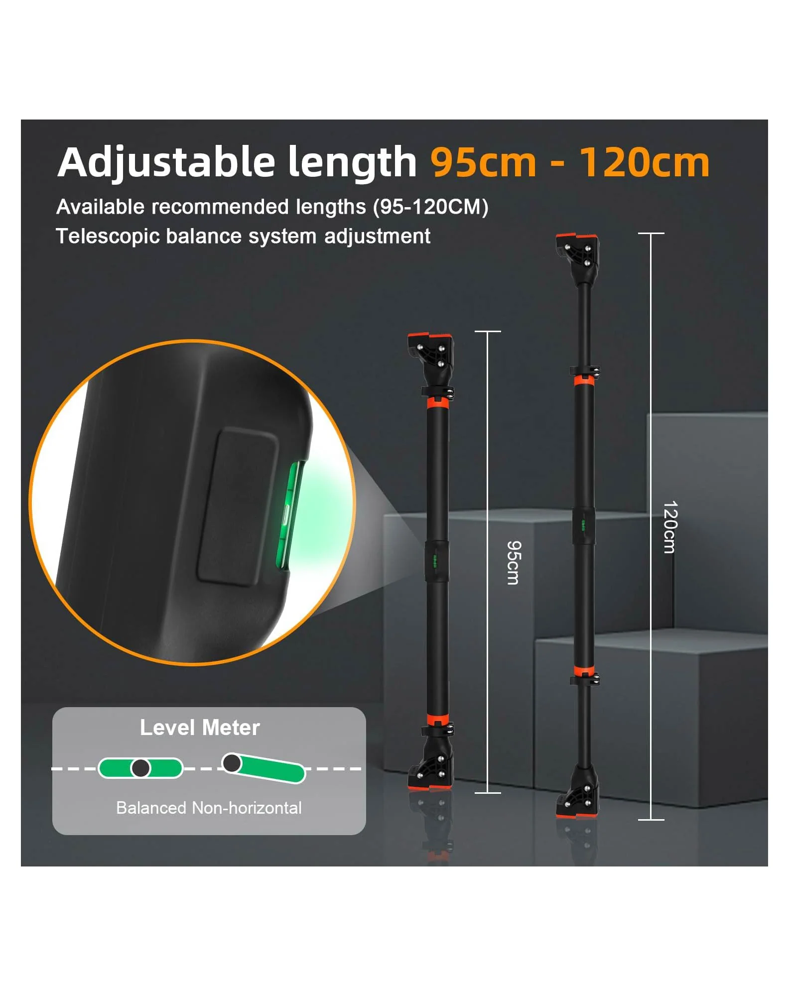 Door Frame Pull-Up Bar Innovative Thread Lock 95-120cm - Image 6
