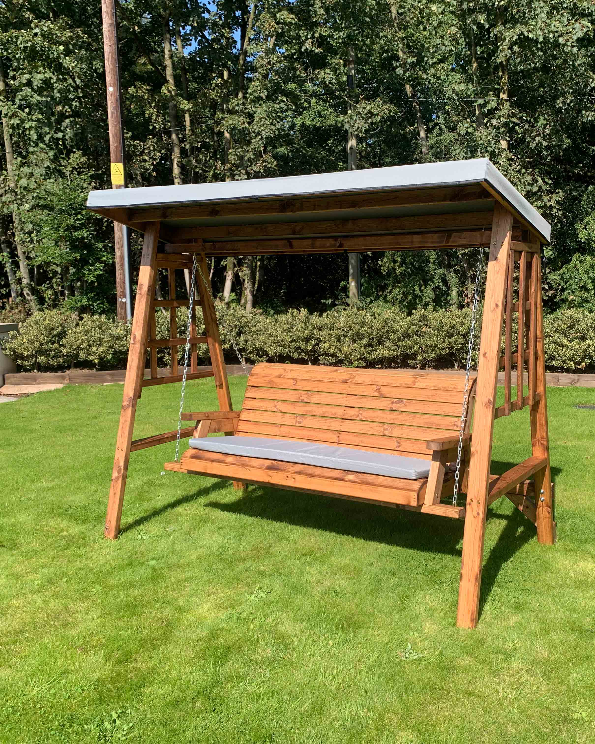 Charles Taylor Dorset Three Seat Swing Grey Accessories HB134GR Set - Image 2