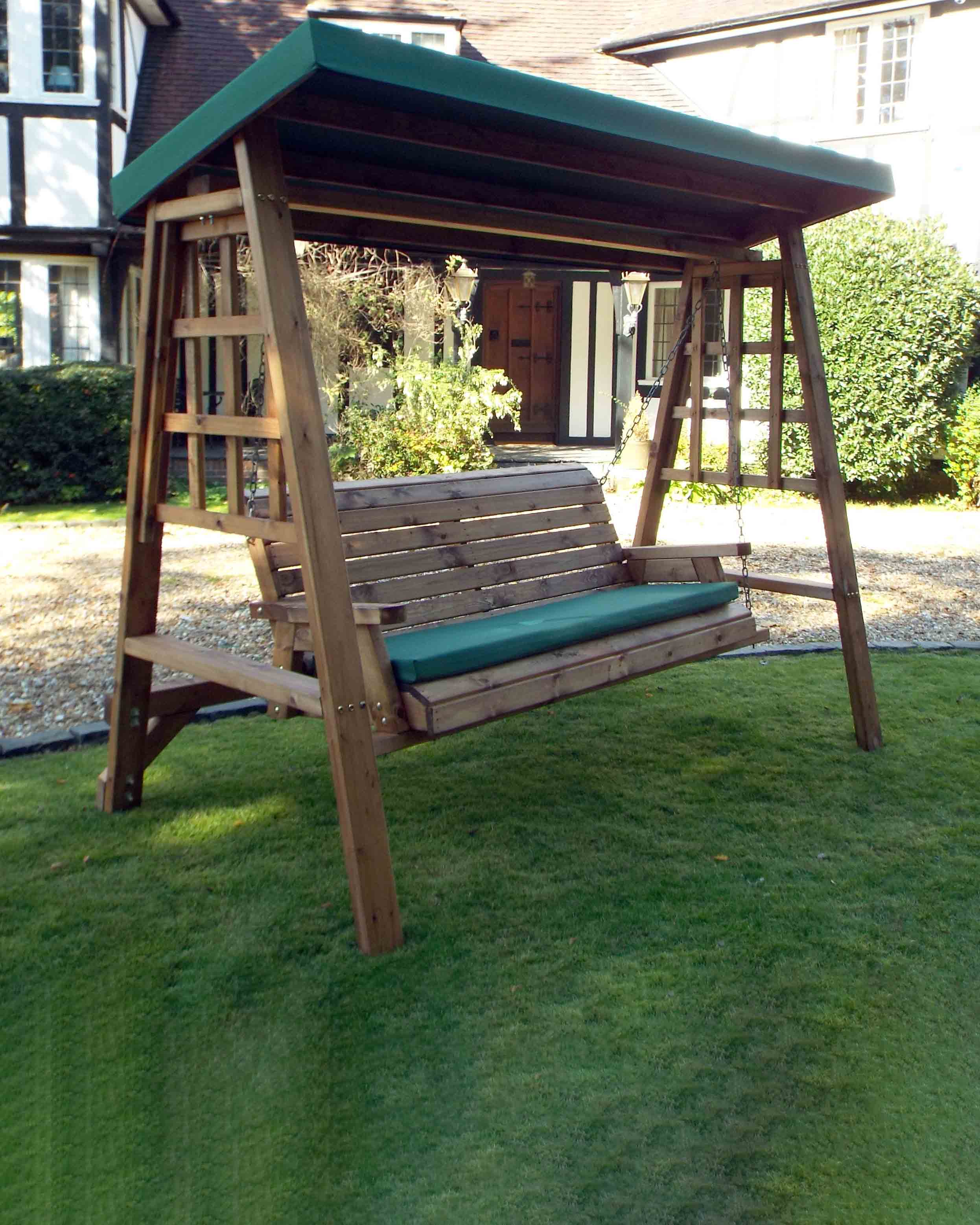 Charles Taylor Dorset Three Seat Swing Green Accessories HB134G Set - Image 3