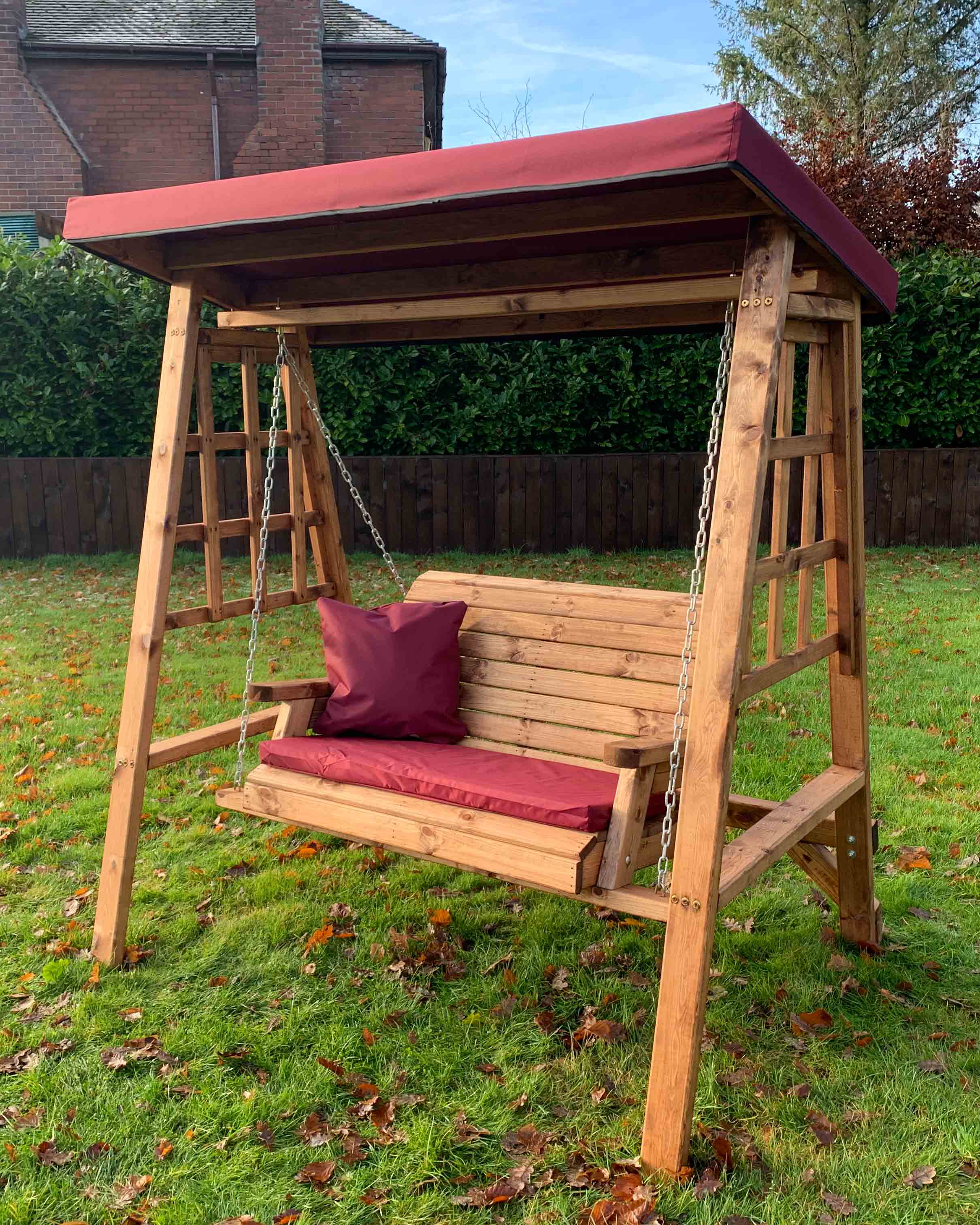 Charles Taylor Dorset Two Seat Swing  Burgundy Accessories HB133B Set