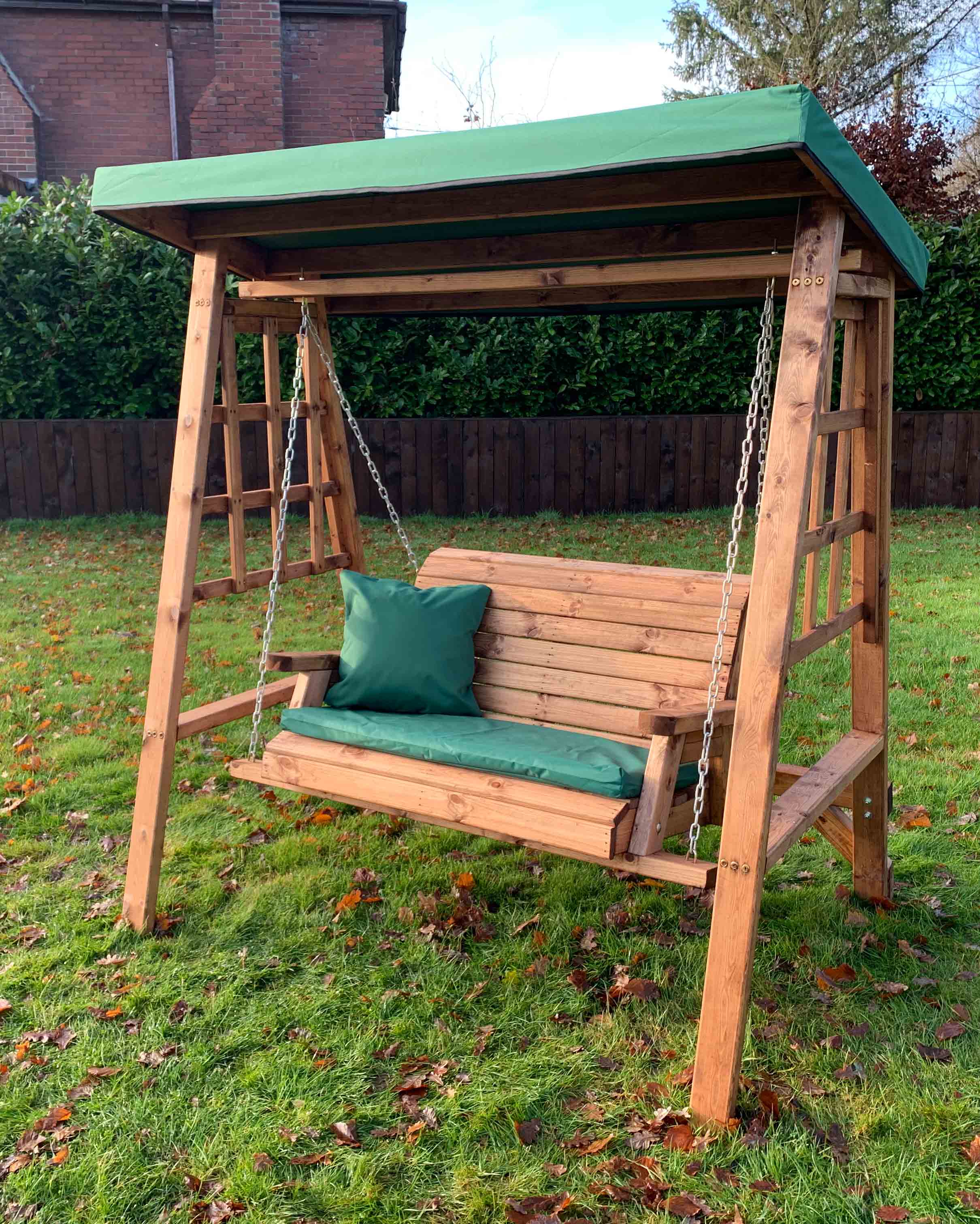 Charles Taylor Dorset Two Seat Swing Green Accessories HB133G Set