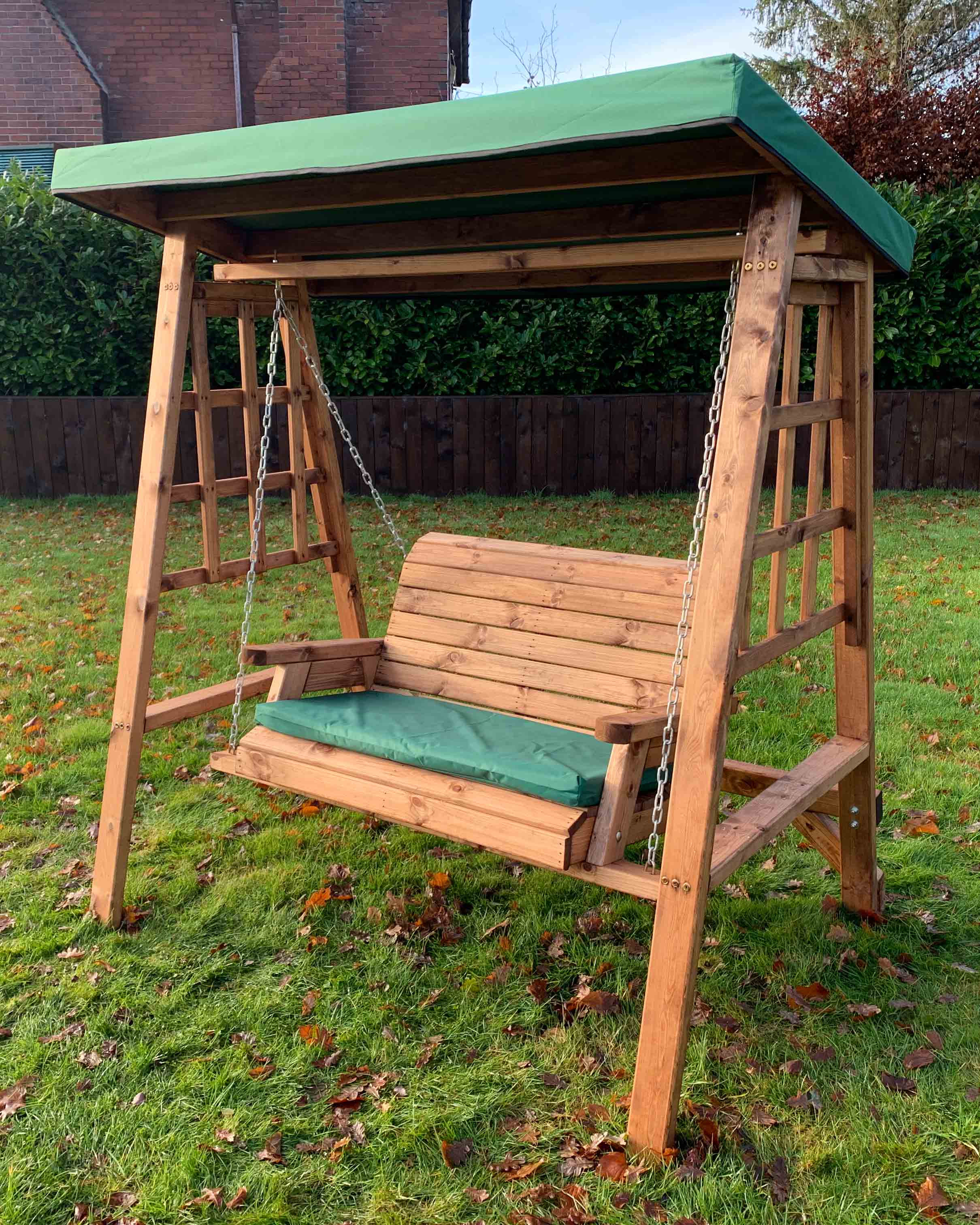 Charles Taylor Dorset Two Seat Swing Green Accessories HB133G Set - Image 3