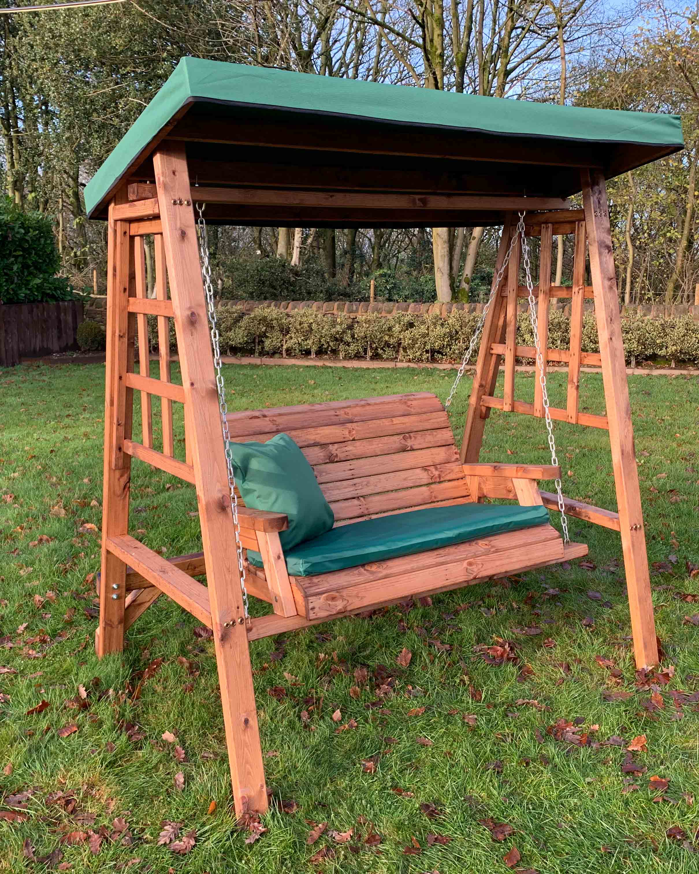 Charles Taylor Dorset Two Seat Swing Green Accessories HB133G Set - Image 4