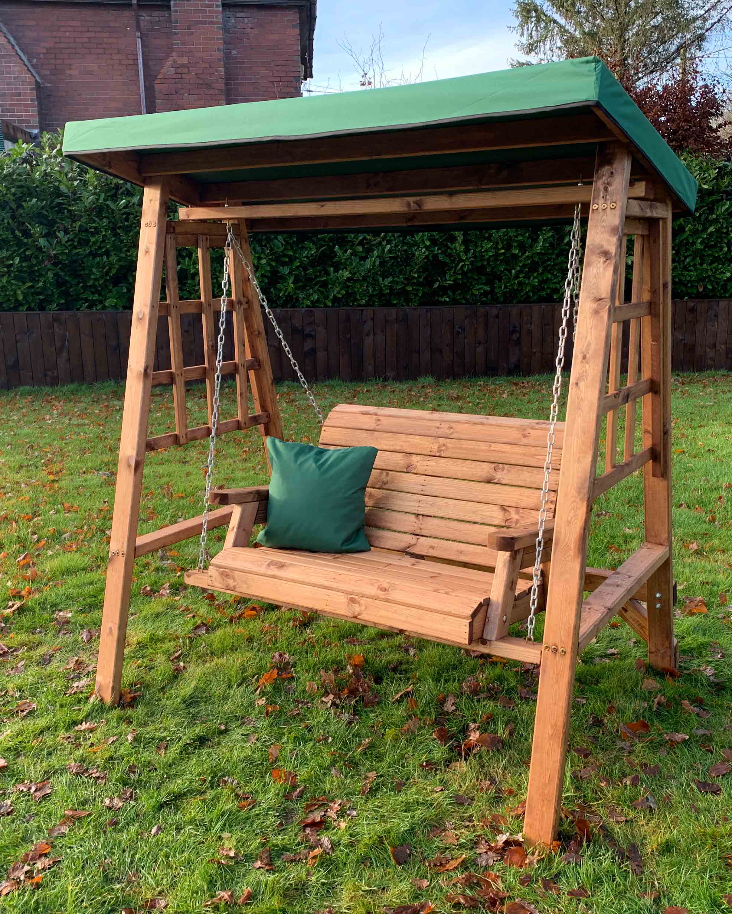 Charles Taylor Dorset Two Seat Swing Green Accessories HB133G Set - Image 5