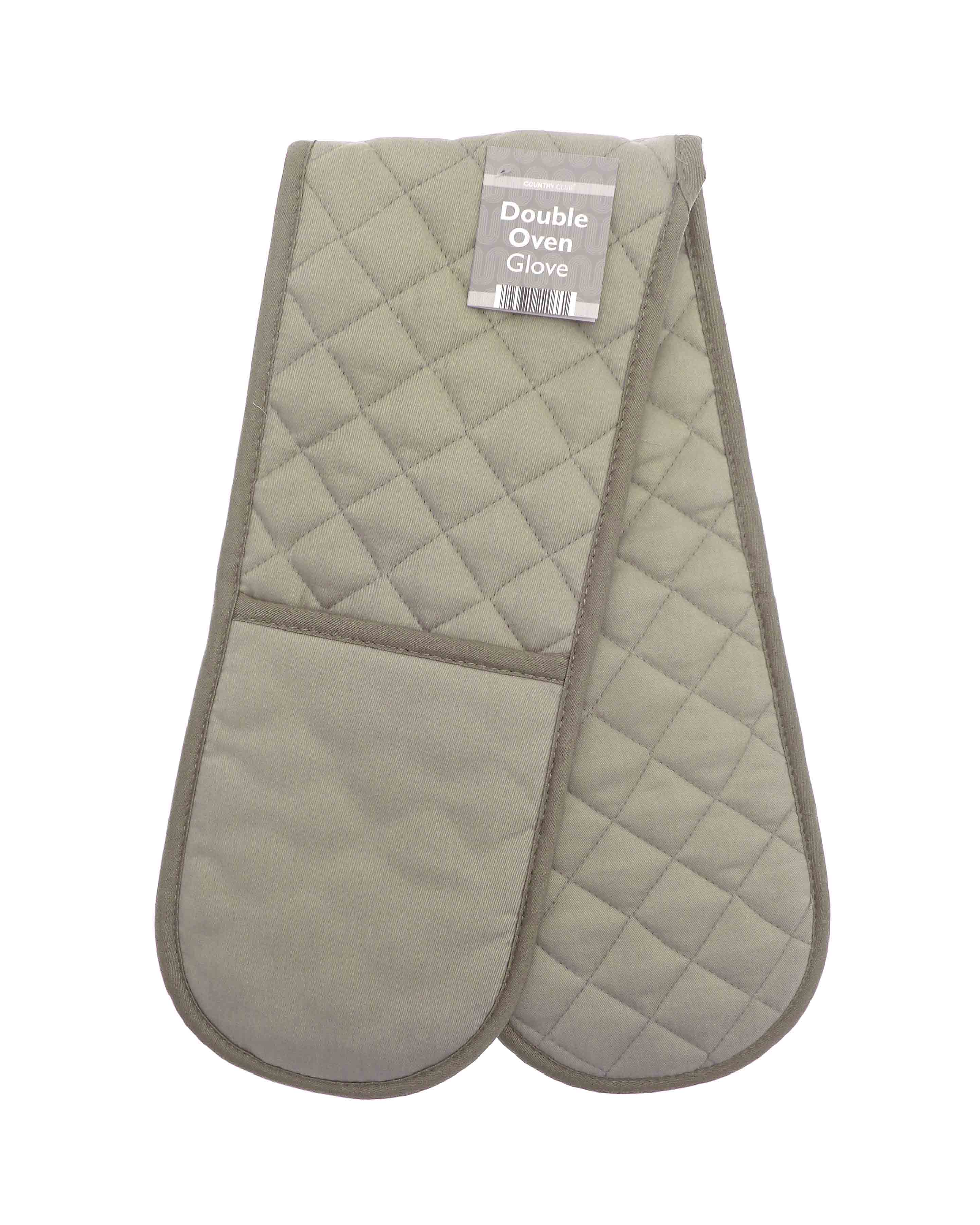 Double Oven Glove Stone One Size