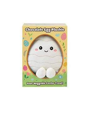 Easter White Chocolate Plushie Egg in Gift Box 14cm