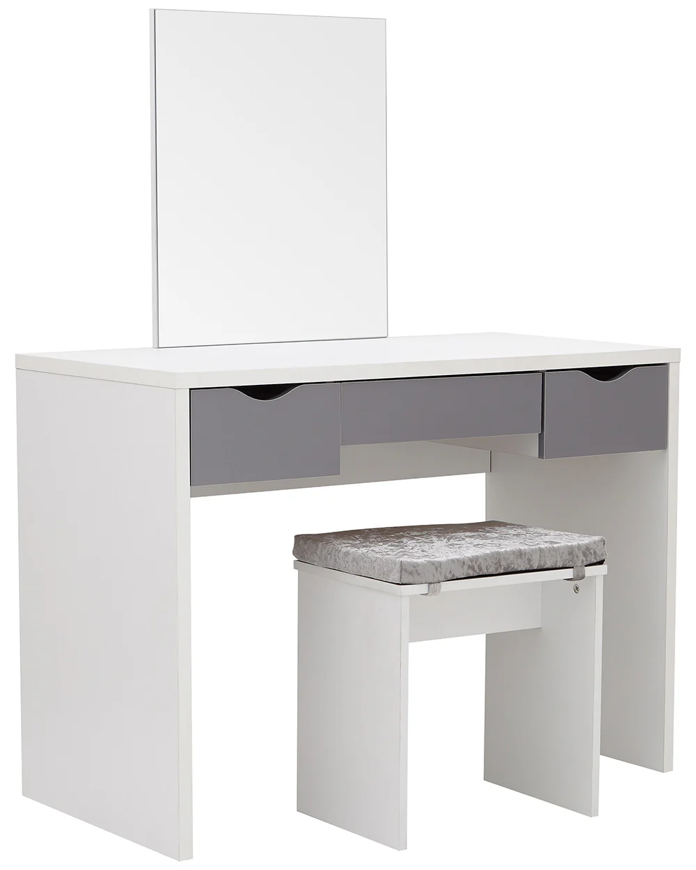 Elizabeth Dressing Table Set White + Grey - Image 10